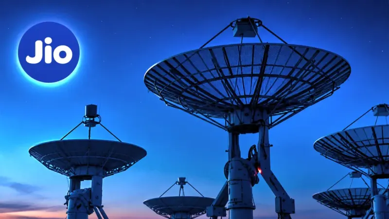 Detailed 3D render of a Jio LEO satellite in orbit