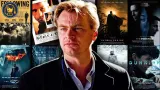 Christopher Nolan filmography director portrait on a cinematic film set