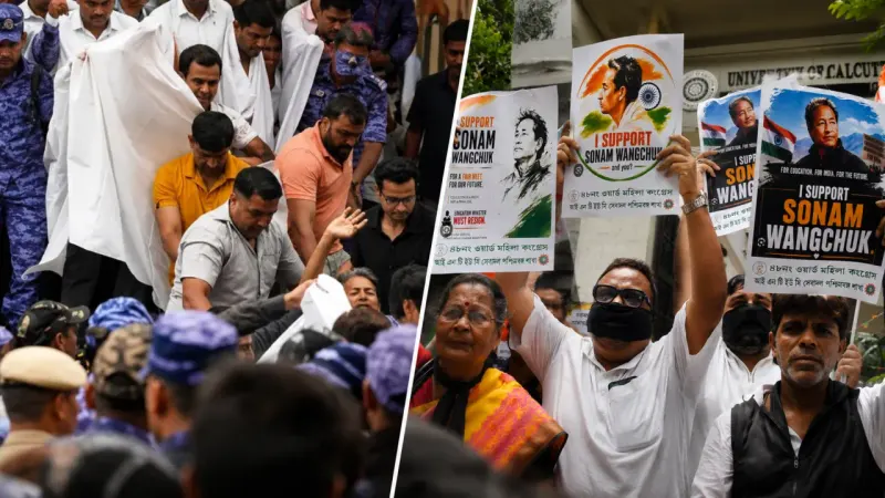 Wangchuk removal from Jantar Mantar protest scene in New Delhi