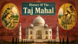 Taj Mahal reflected in the formal garden water channel at sunrise in Agra