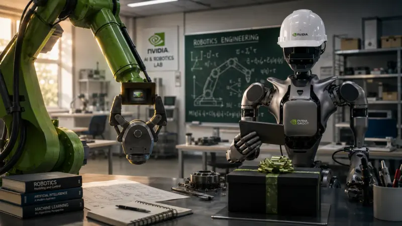 Jetson Thor computers powering humanoid and autonomous robots in an industrial edge AI environment