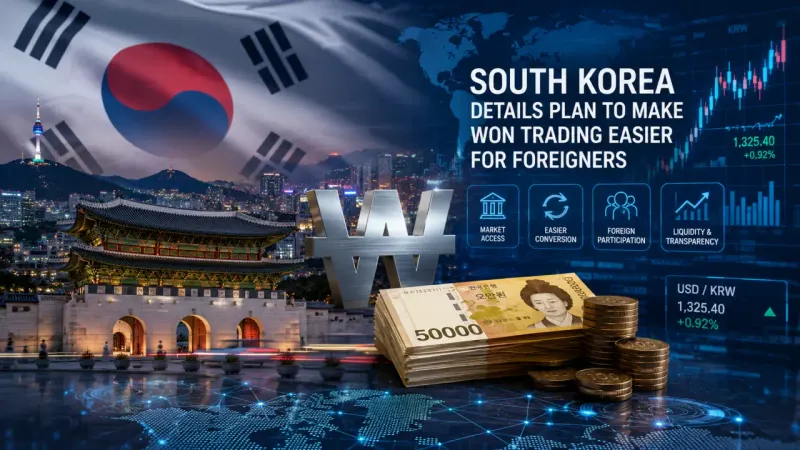 South Korea won trading plan illustrated by foreign exchange market screens in Seoul
