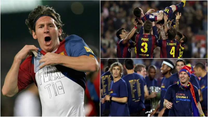 Young footballer training on a Rosario pitch representing Lionel Messi’s early life