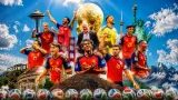Spain World Cup record represented by Spain players celebrating a World Cup title