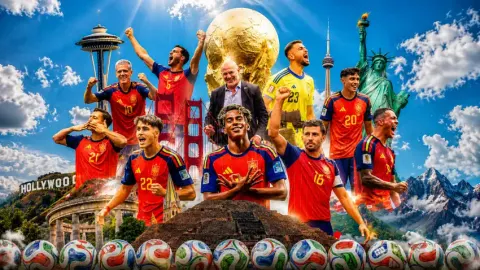 Spain World Cup record represented by Spain players celebrating a World Cup title