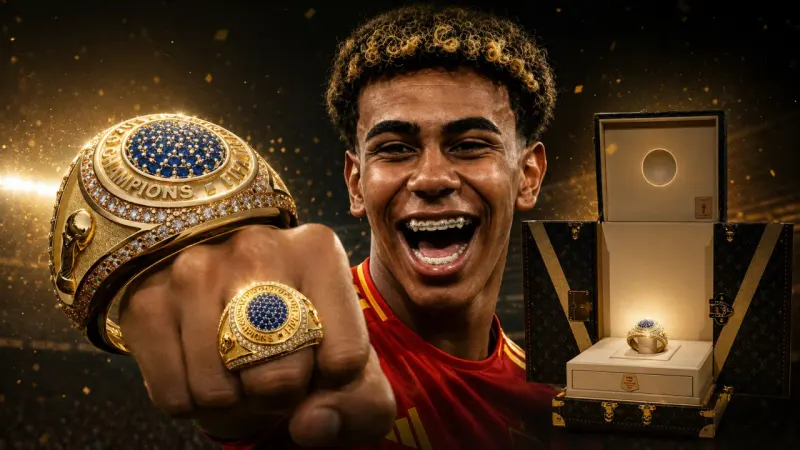 Spain celebrate FIFA World Cup 2026 Winners Rings after the final victory over Argentina