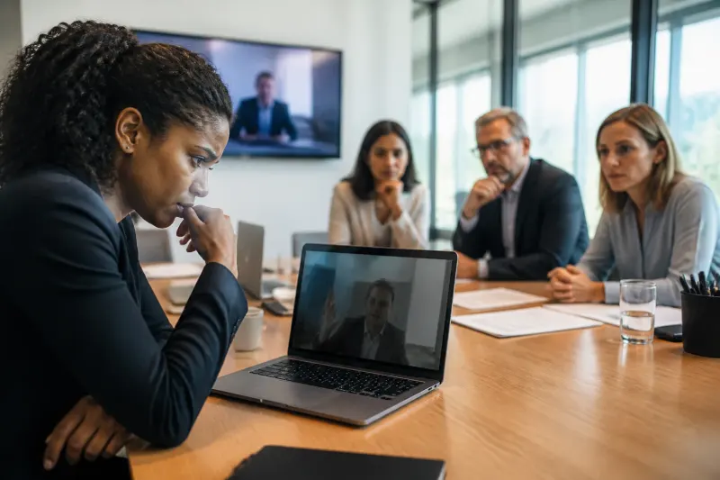 A tense business meeting on Microsoft Teams