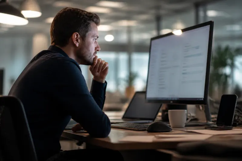 A user exploring AI enhancements on a computer