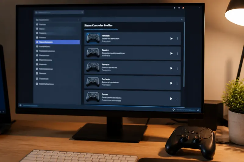 A screenshot of device manager showing Steam Controller recognized as a mouse and keyboard.