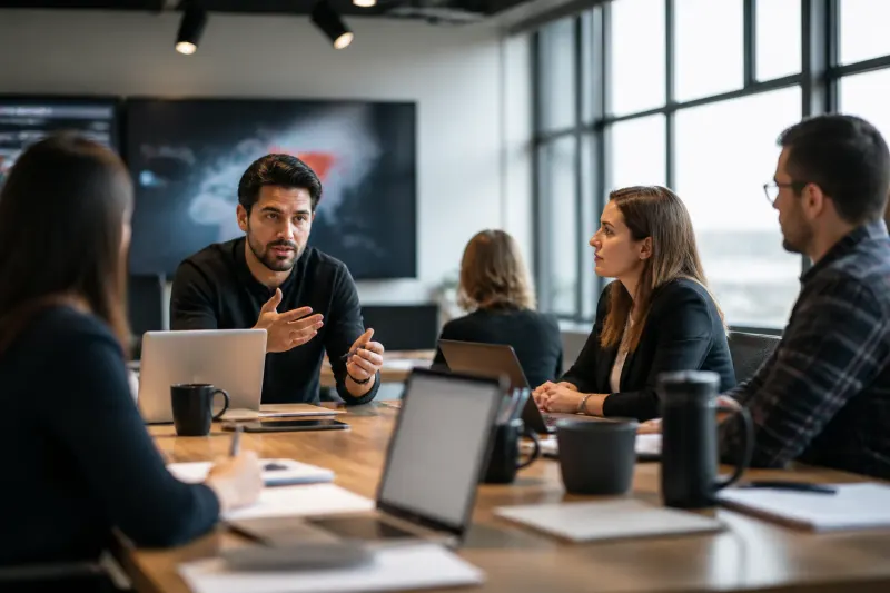 Horizon3 team discussing cybersecurity innovations