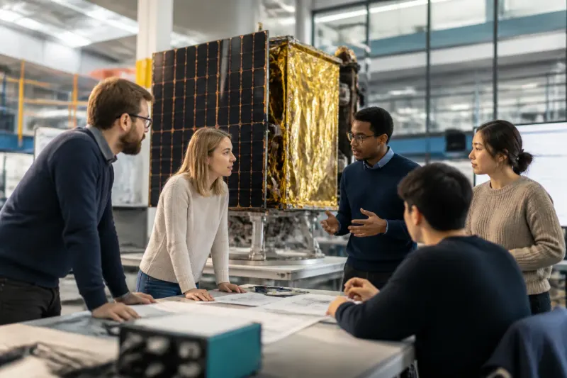 Collaboration between manufacturers and engineers in California's aerospace sector.