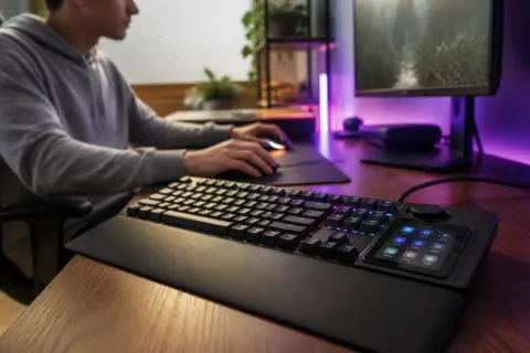 Turtle Beach Command Series KB5 gaming keyboard on a desk