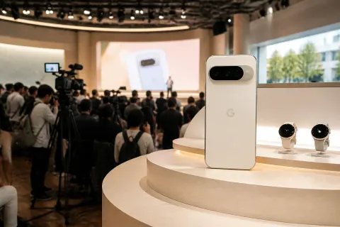 Google Pixel event showcasing new smartphone designs and technology