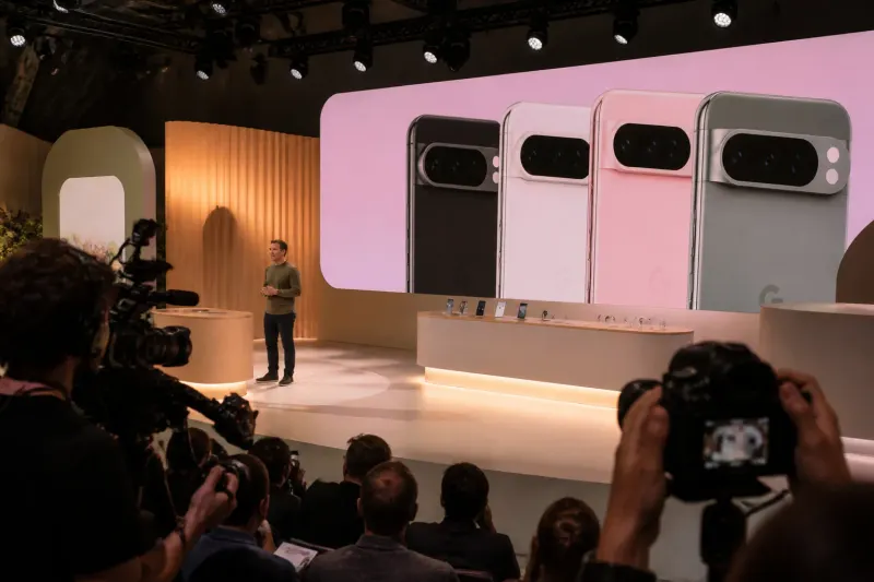 Google Pixel event showcasing new smartphone designs and technology