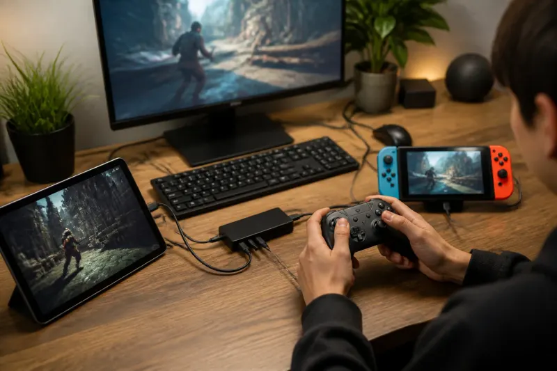 GuliKit KK3 Max pairing with multiple devices like PC and Switch.
