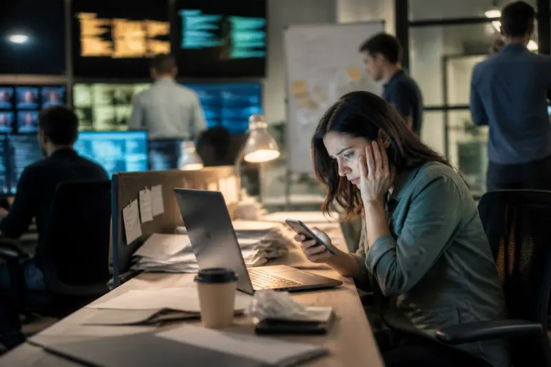 A digital artist's rendering of AI-generated impersonation scenarios in cryptocurrency scams.