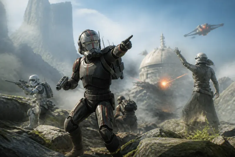 An engaging battle scene in Star Wars Zero Company with characters utilizing their unique abilities.