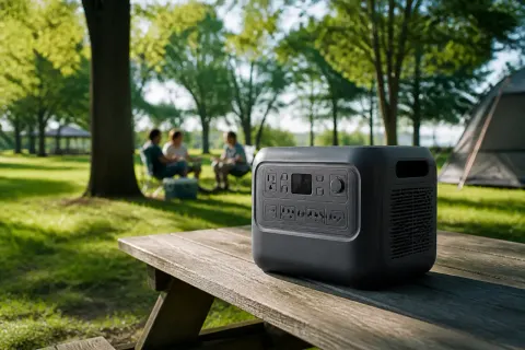 Jackery HomePower 1000 Plus V2 Portable Power Station in an outdoor setting