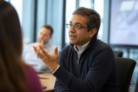 Vijay Pande discussing investments in AI and biotech
