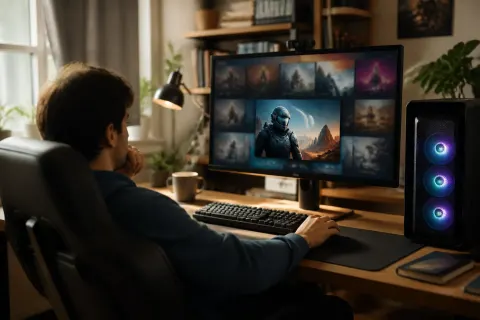 A selection of popular games showcased on Steam