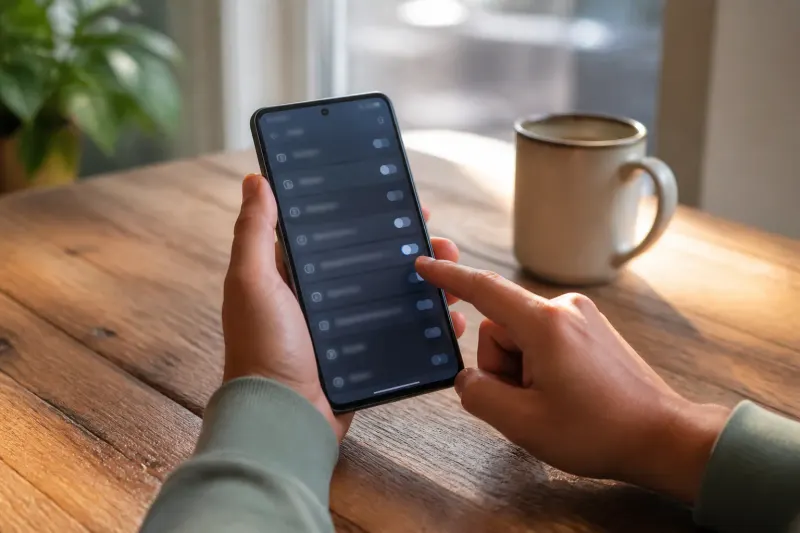 User customizing advertisement preferences on their Android phone.