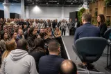 Attendees engaged in discussion at TechCrunch Disrupt 2026 Builders Stage.
