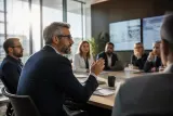 Crypto firm executives discussing federal trust charters