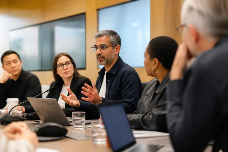 A discussion panel on Google’s role in AI education