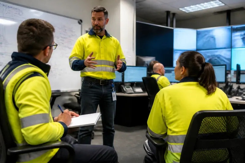 Utilities team executing cybersecurity best practices in their operations.
