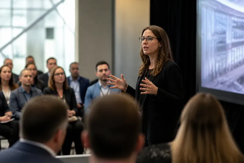 Booz Allen team presenting findings on AI security
