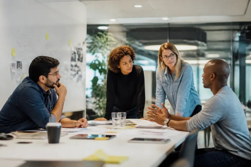 Consultants brainstorming strategies against potential AI-enabled threats
