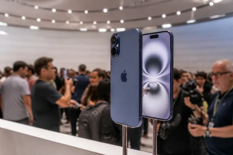 Apple's iPhone Duo foldable smartphone on display