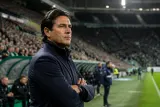 Hibernian Football Club manager Marink Reedijk looks on during a match.