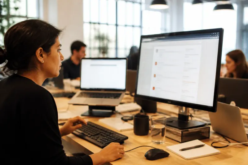 A user receiving timely alerts through Dots on their desktop.