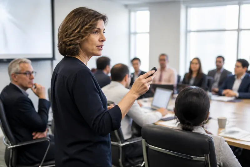 An academic seminar showcasing scientists discussing OpenAI's research advancements.