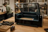 xTool X1 laser engraver in a workshop setting
